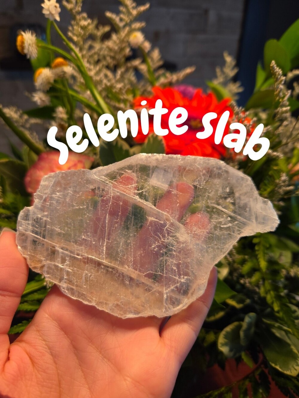 Natural Selenite Slab